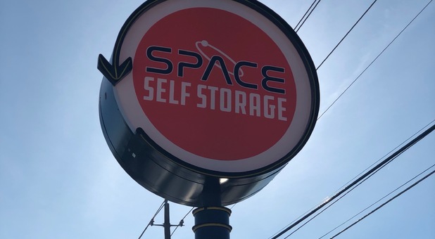 Space Self Storage sign on S. Lamar